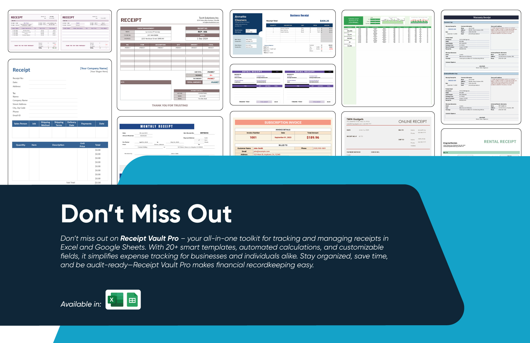 20+ Receipt Vault Pro Template Bundle