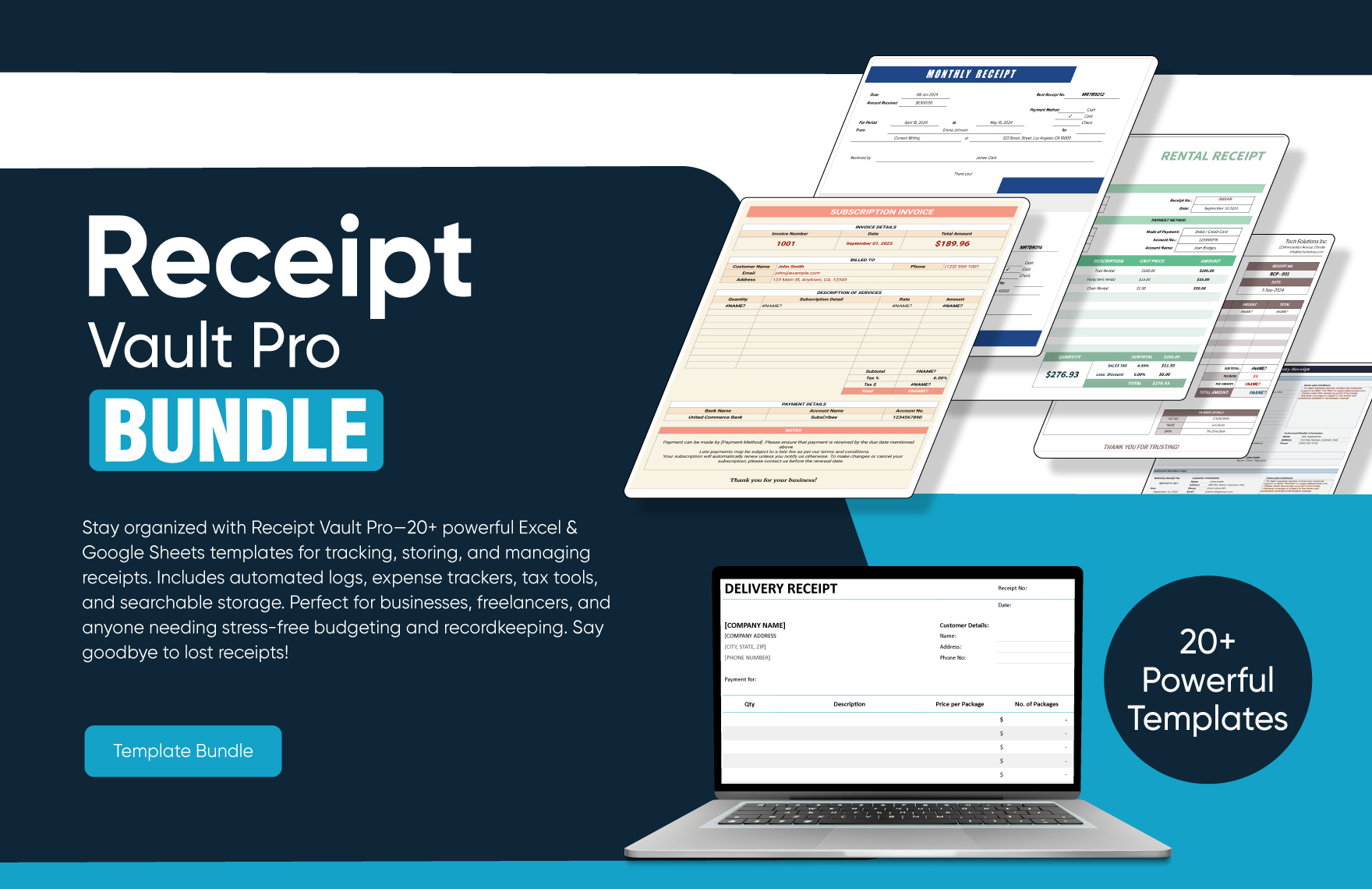 20+ Receipt Vault Pro Template Bundle in Excel, Google Sheets to Download