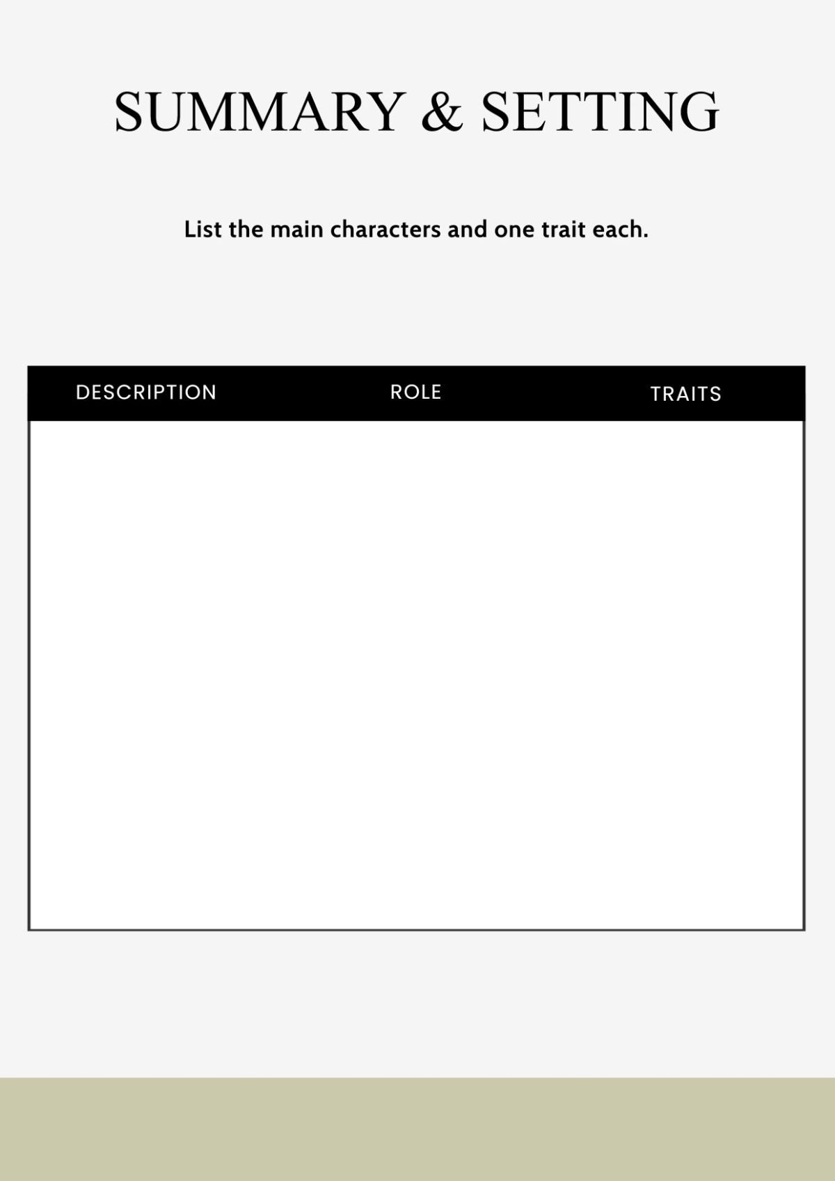 Free Workbook Outline Template to Edit Online