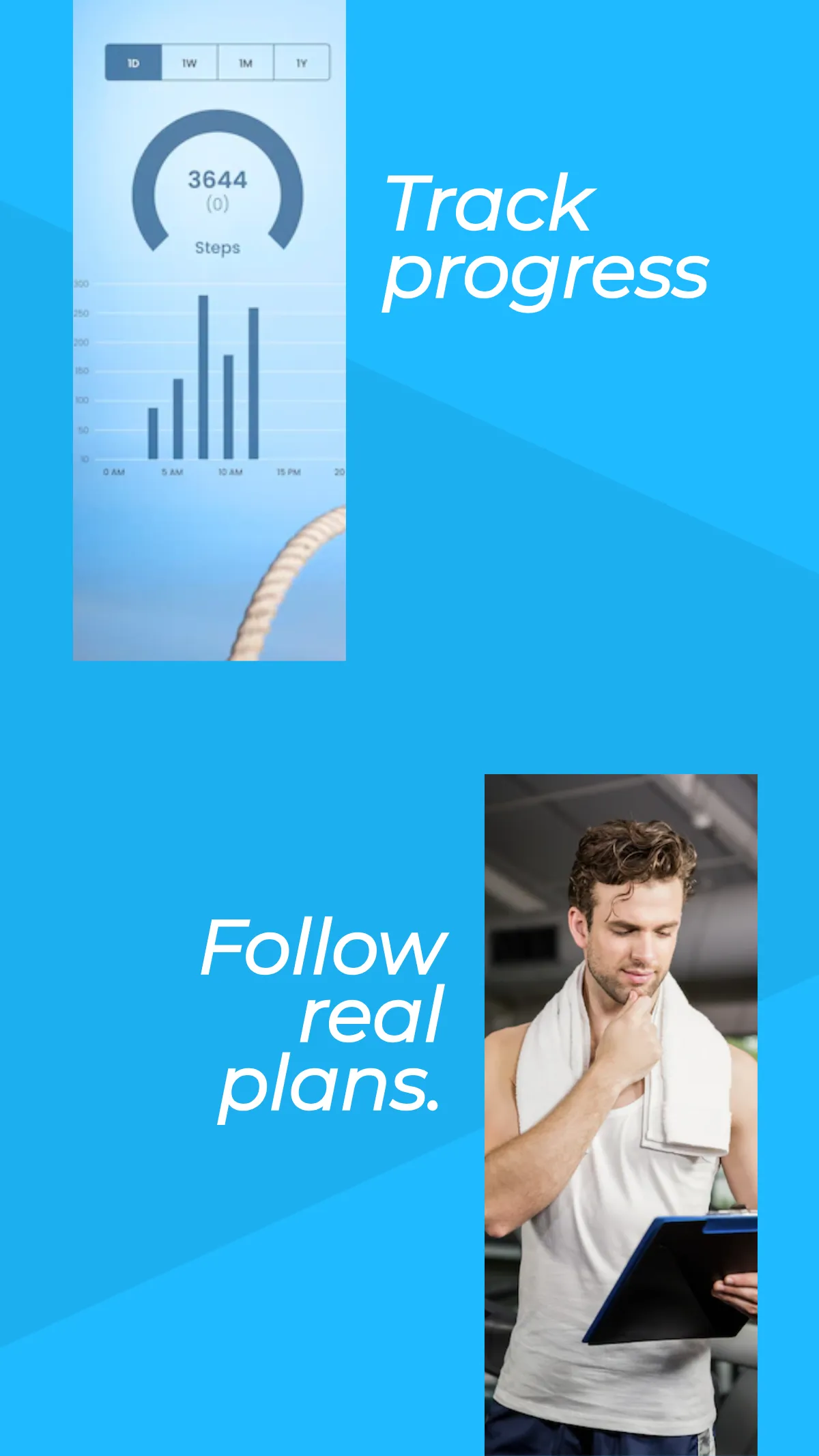 Free Blue Fitness Coach App Instagram Story Template to Edit Online