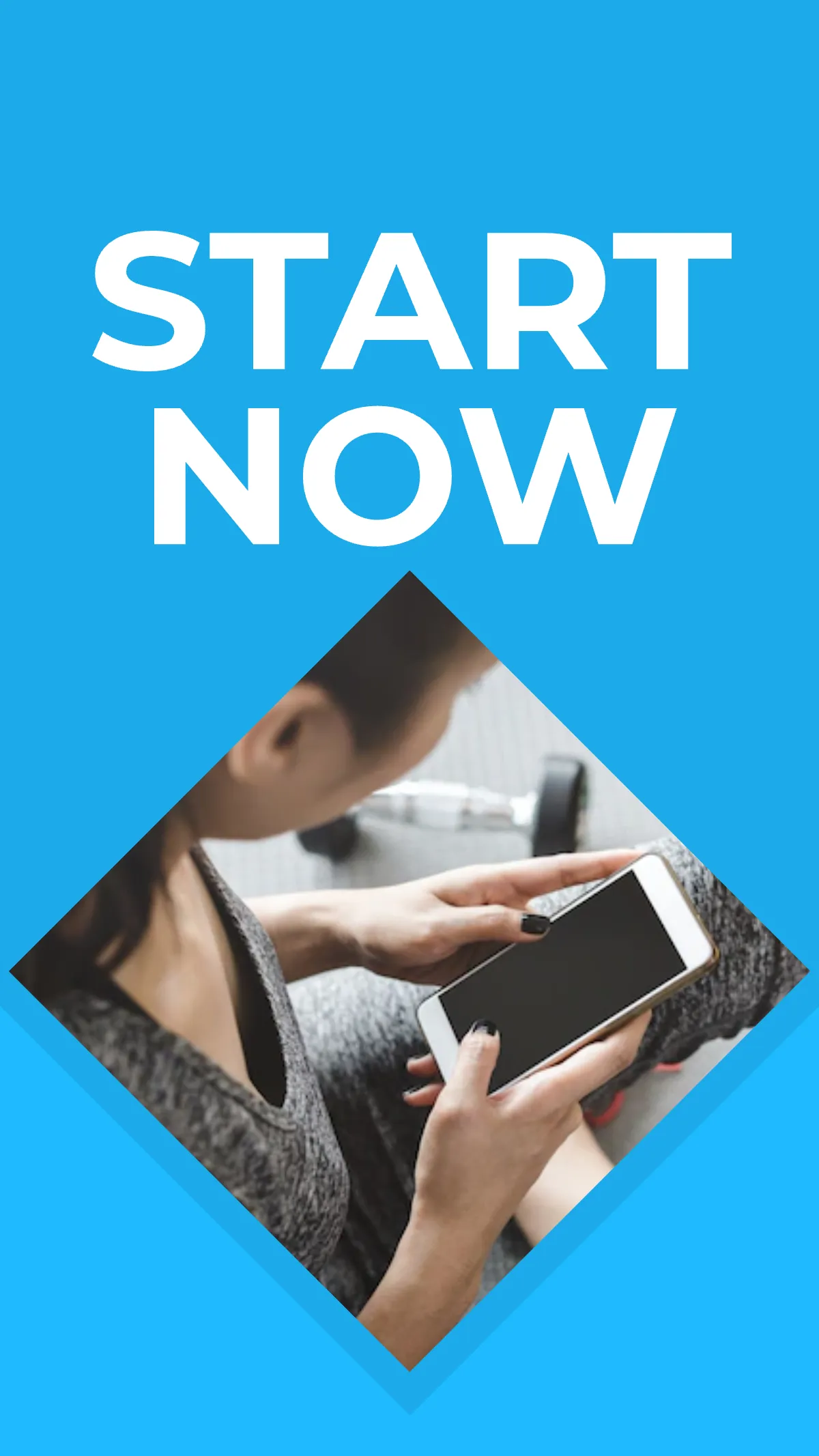 Free Blue Fitness Coach App Instagram Story Template to Edit Online