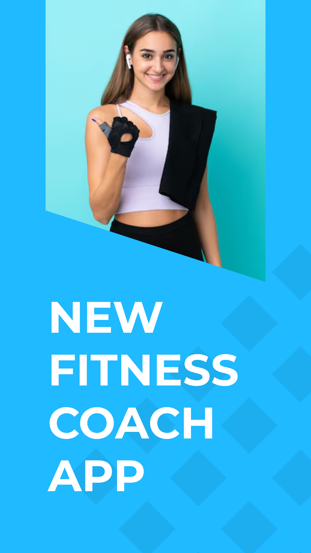 Free Blue Fitness Coach App Instagram Story Template