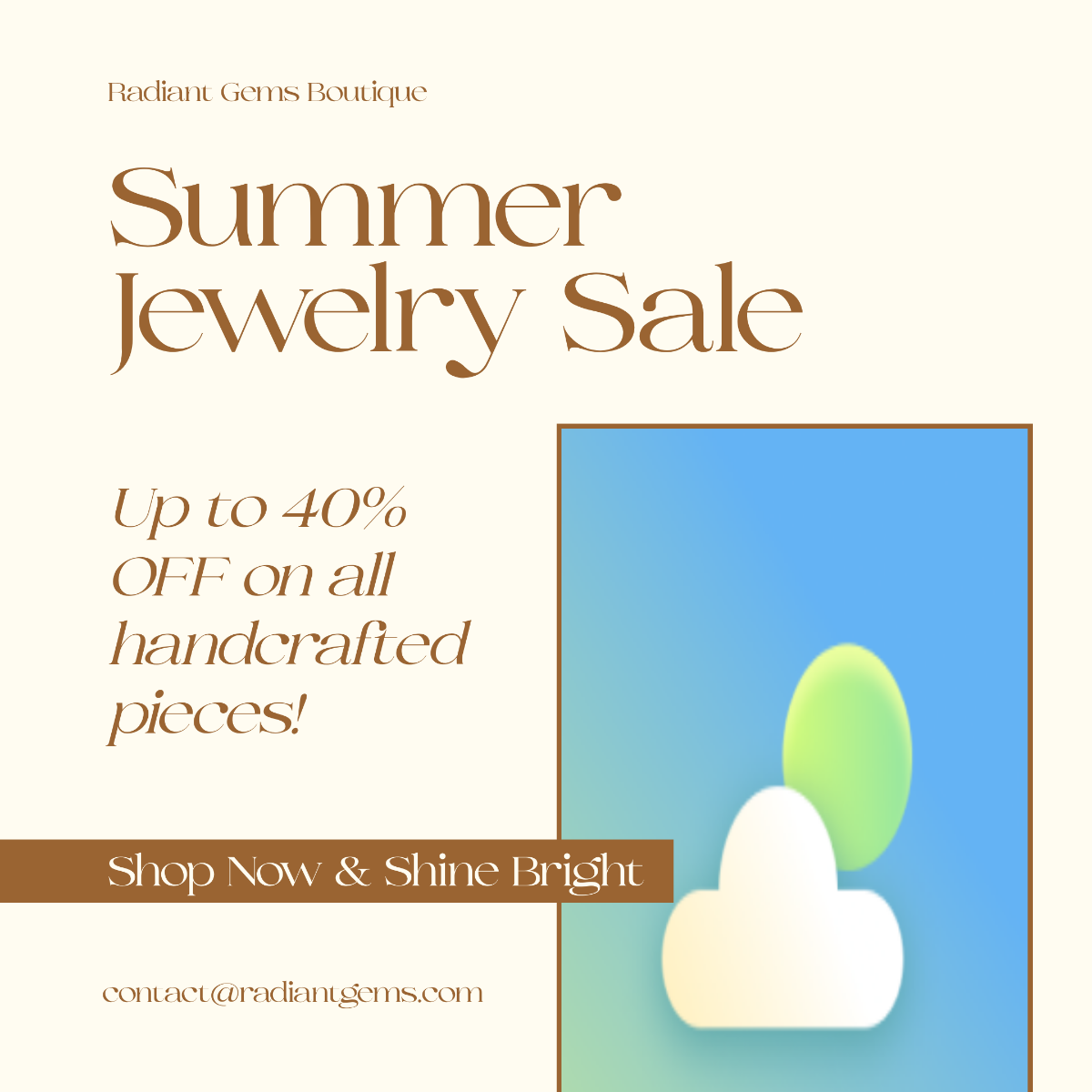 Free Jewelry Sale Instagram Post Template