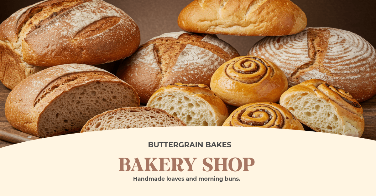 Free Bakery Shop Facebook Ad Template to Edit Online