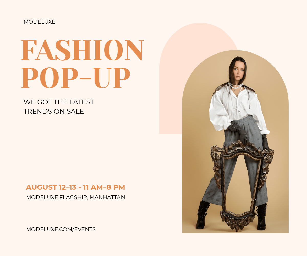 Free Simple Fashion Event Banner Template to Edit Online