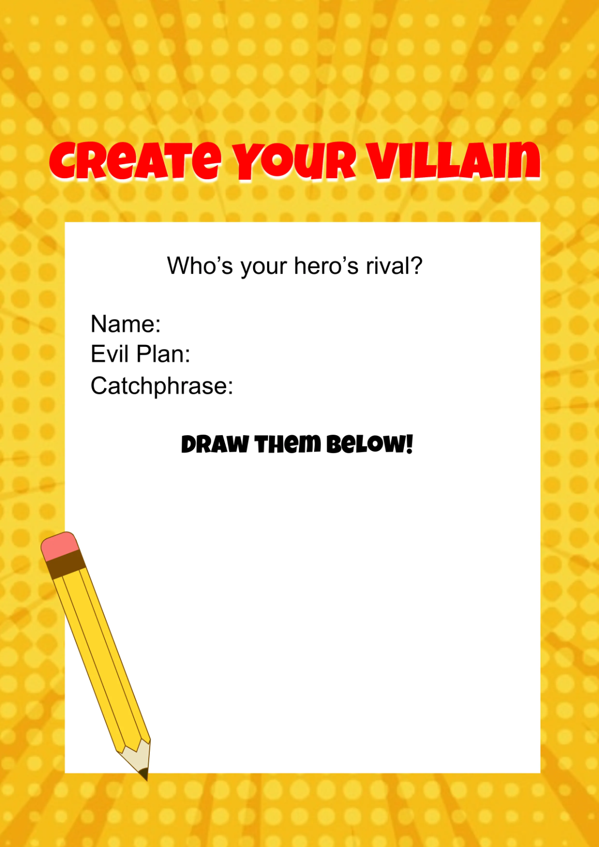 Free Colorful Comic Workbook Template to Edit Online