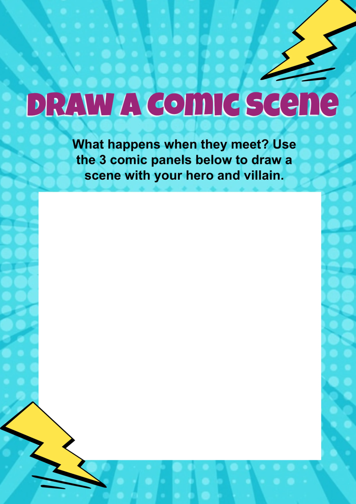 Free Colorful Comic Workbook Template to Edit Online