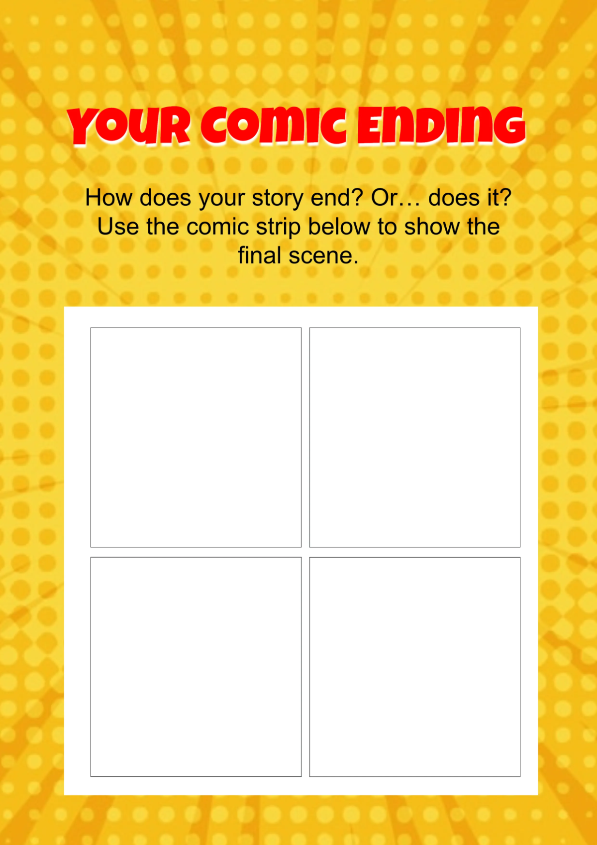 Free Colorful Comic Workbook Template to Edit Online