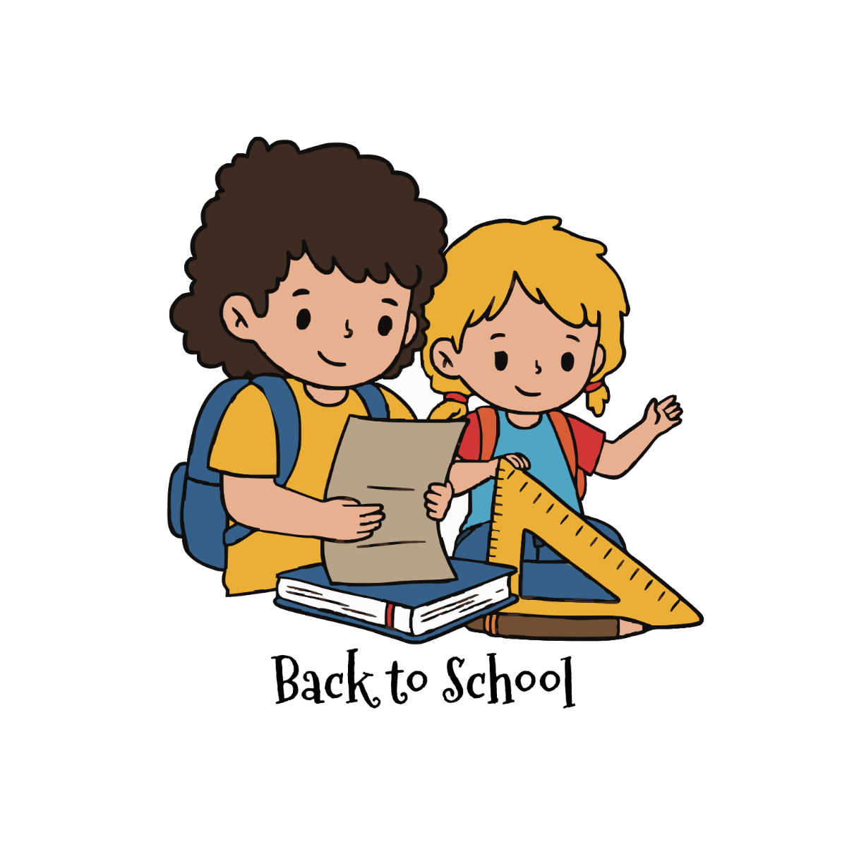 Free Back To School Clipart for Children Template to Edit Online