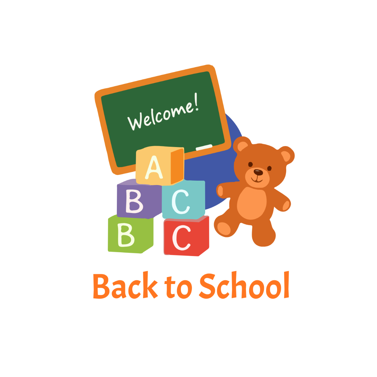 Free Kindergarten Back To School Clipart Template to Edit Online