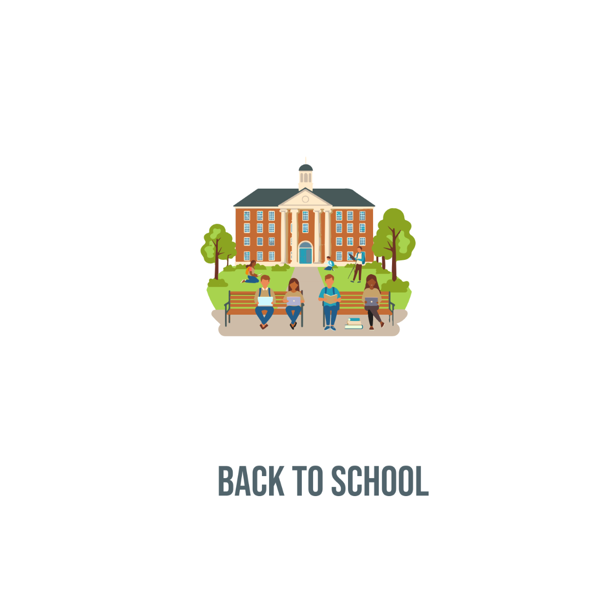 Free College Back To School Clipart Template to Edit Online
