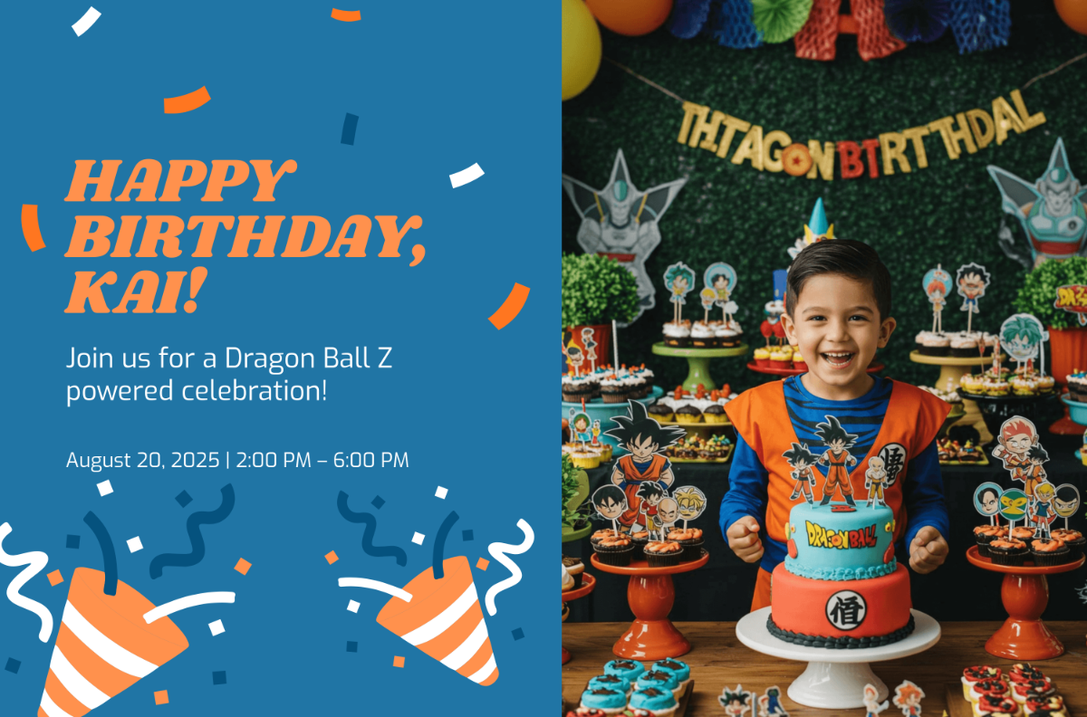 Free Dragon Ball Birthday Banner Template to Edit Online
