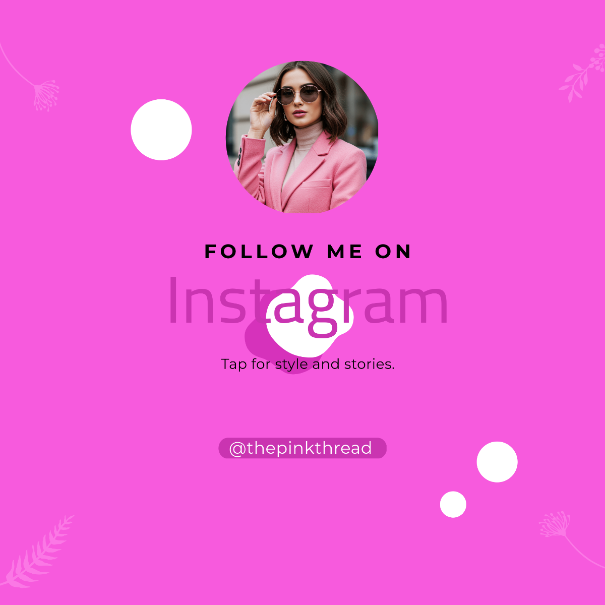 Free Pink Follow Me On Instagram Post Template