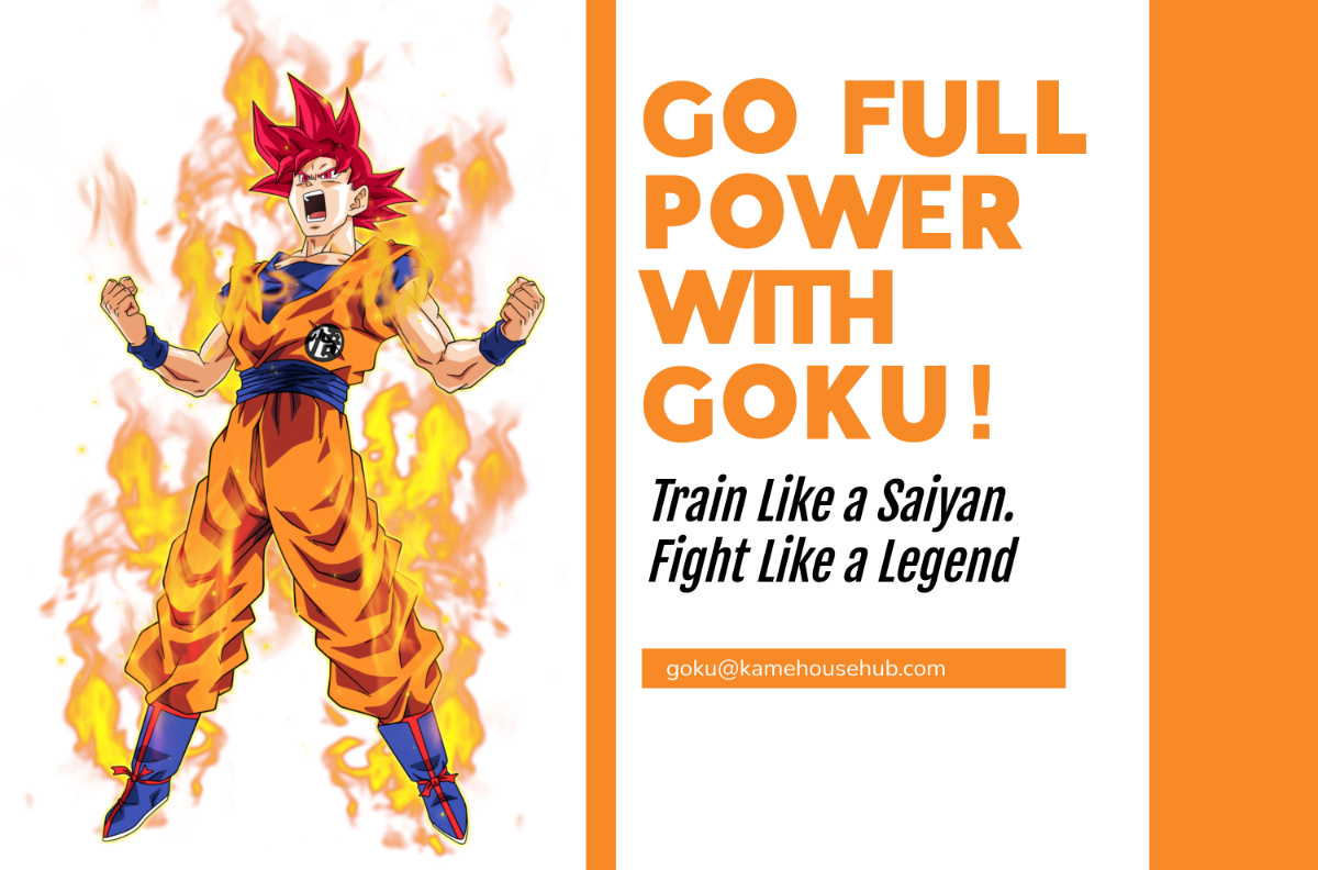 Free Orange Dragon Ball Goku Banner Template to Edit Online