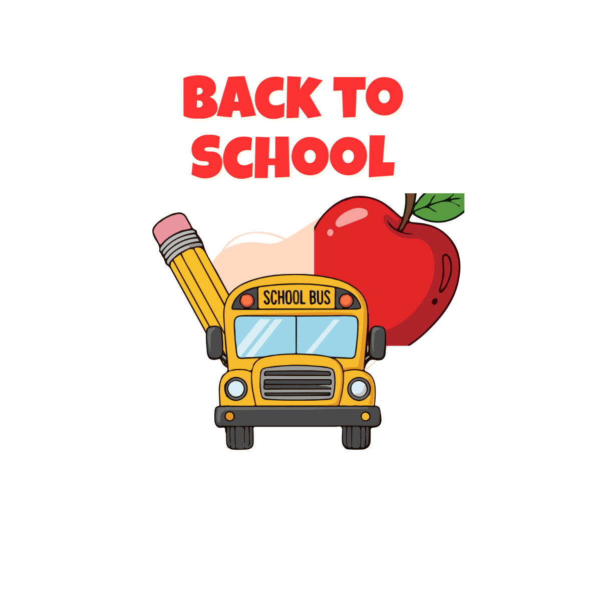 Free Simple Back To School Clipart Flyer Template to Edit Online