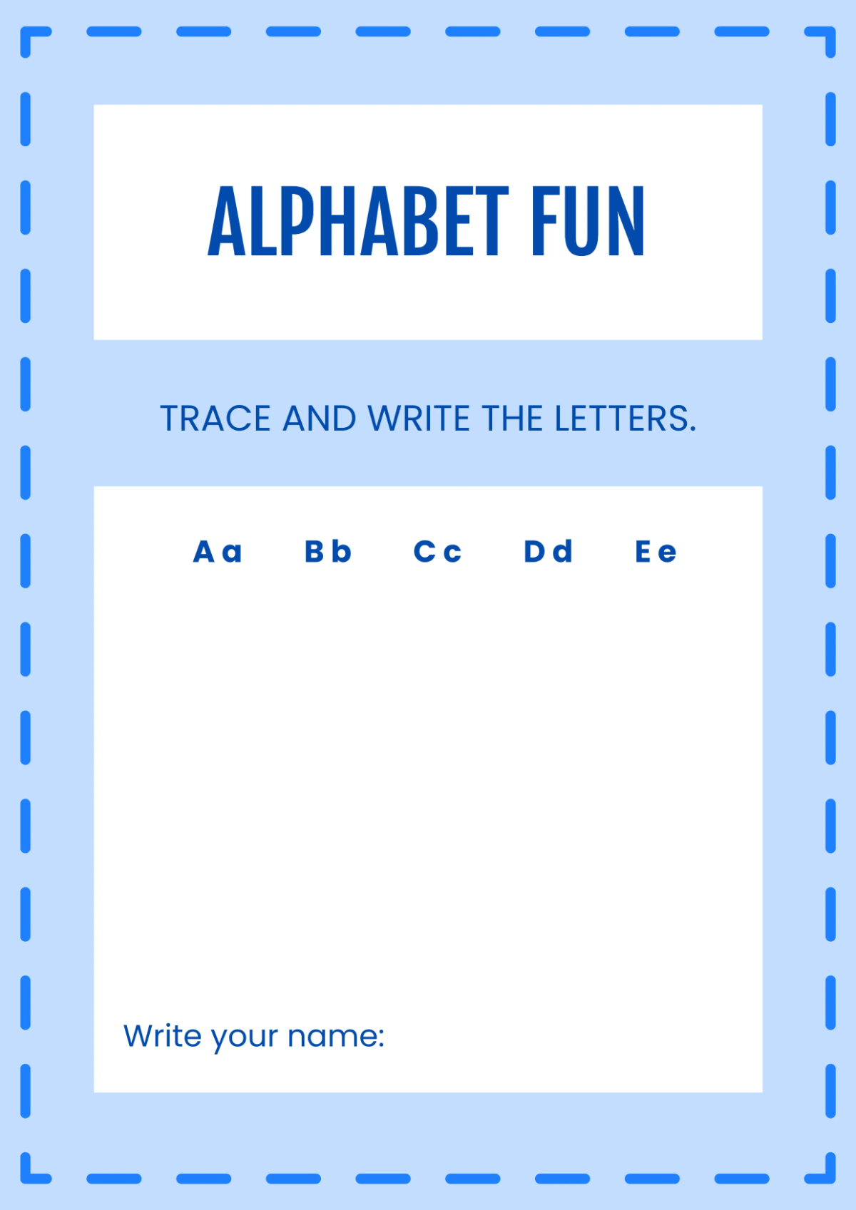 Free Workbook for Kids Learning Template to Edit Online