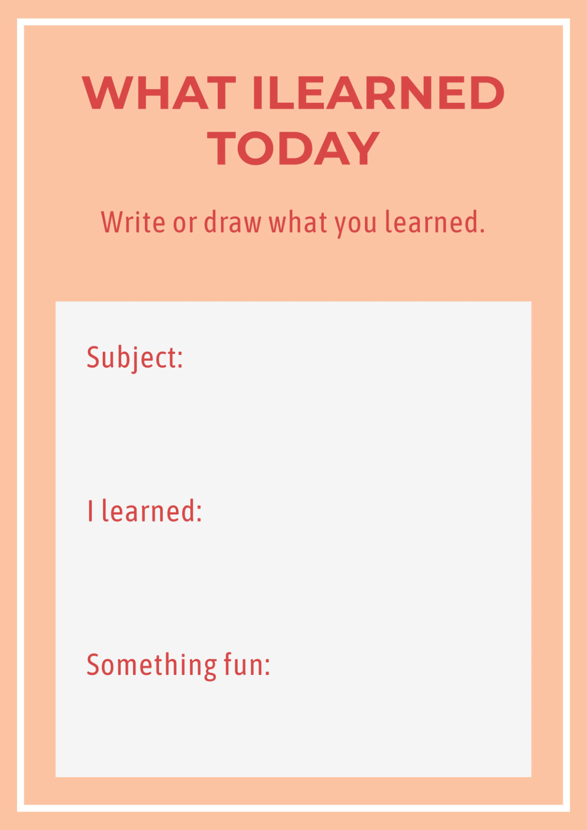 Free Homeschool Workbook Template to Edit Online