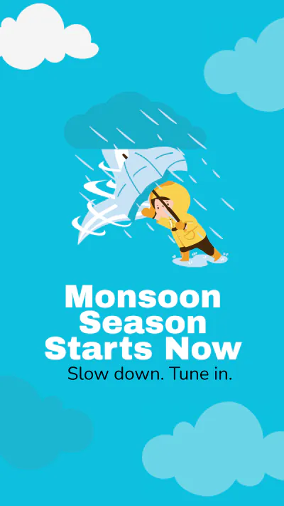 Free Monsoon Season Instagram Story Template to Edit Online