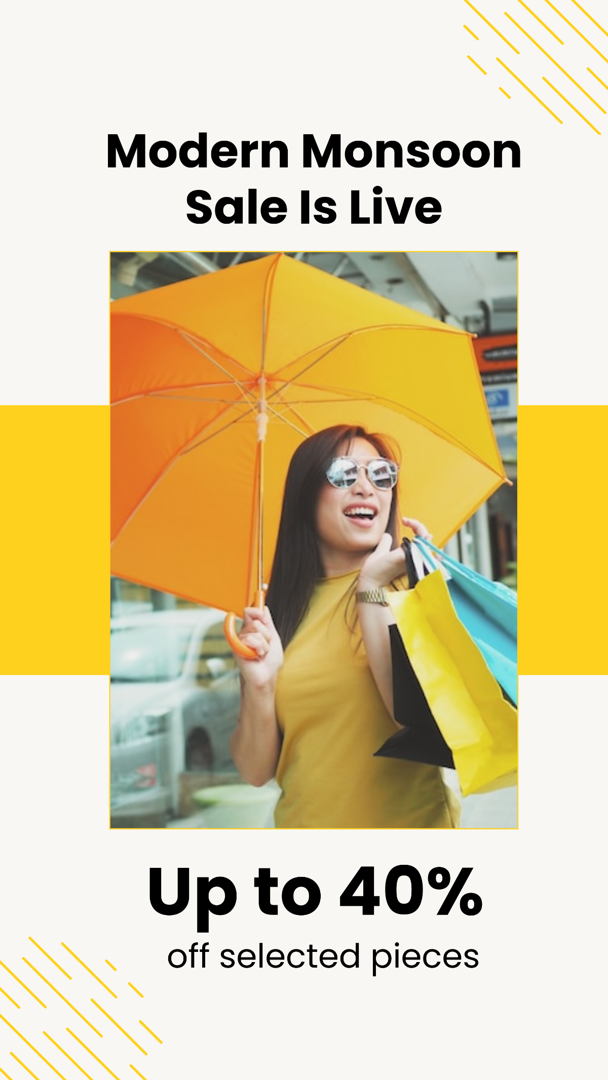 Free Modern Monsoon Sale Instagram Story Template