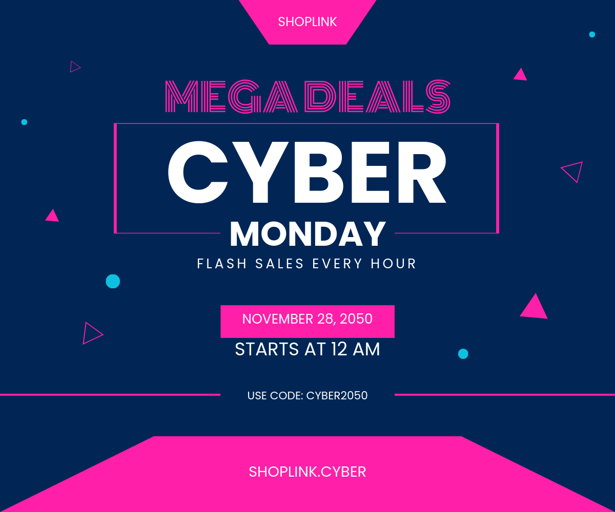Free Cyber Monday Event Banner Template