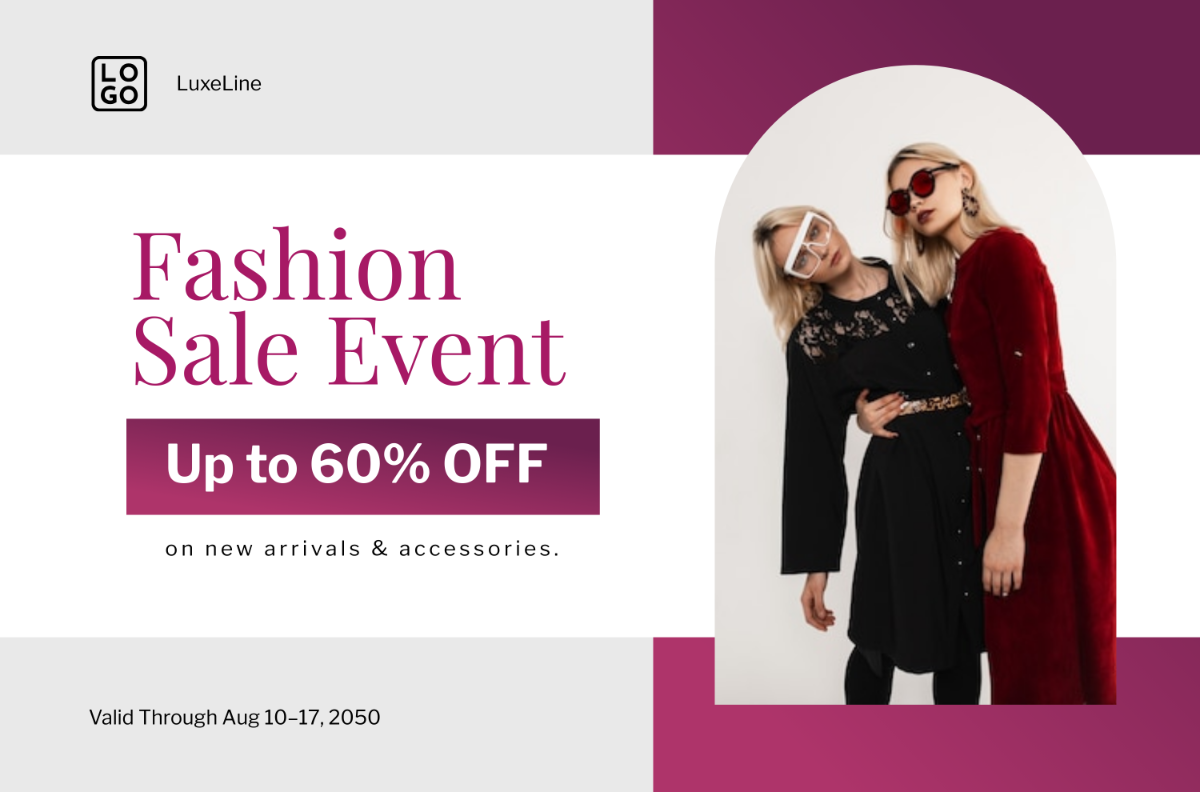 Free Creative Fashion Sale Banner Template to Edit Online