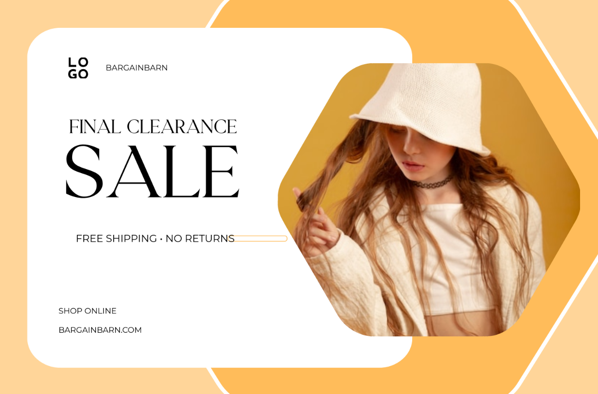 Free Clearance Sale Banner Template to Edit Online
