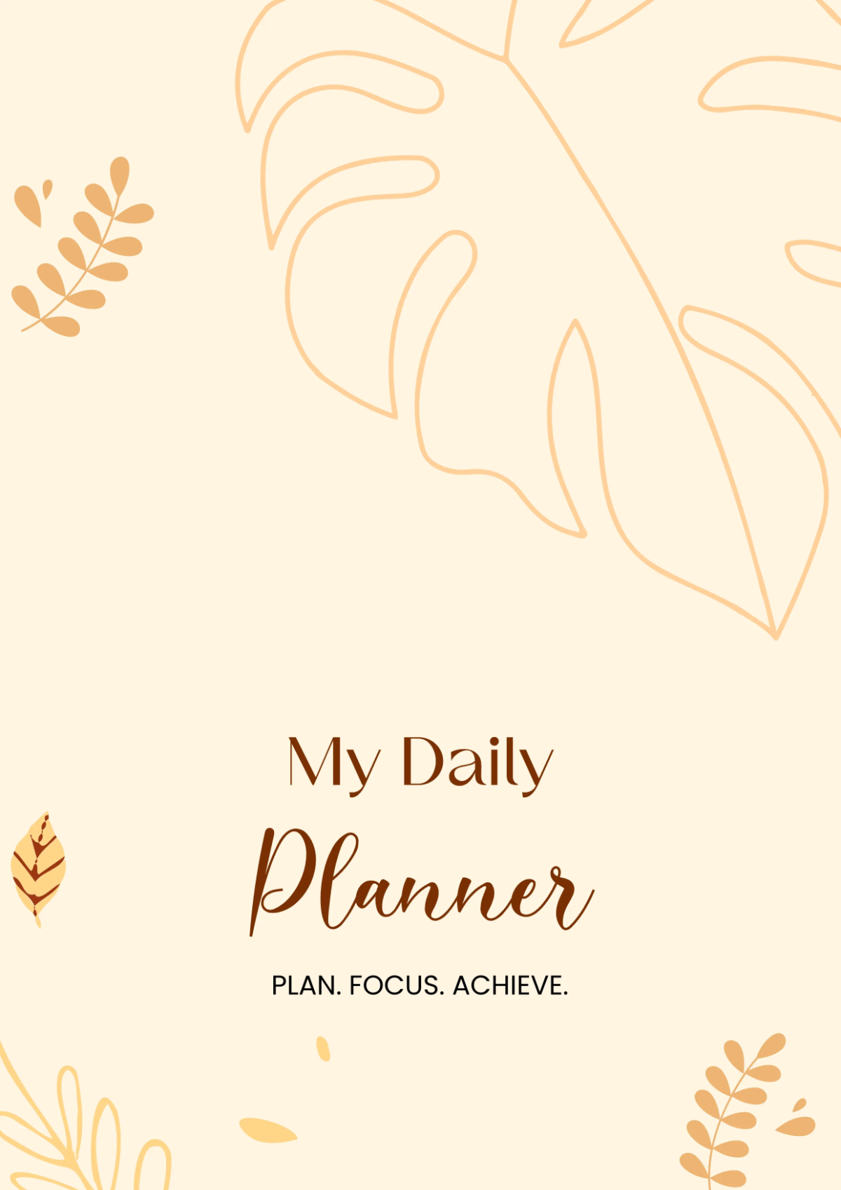 Free Daily Planner Workbook Template to Edit Online