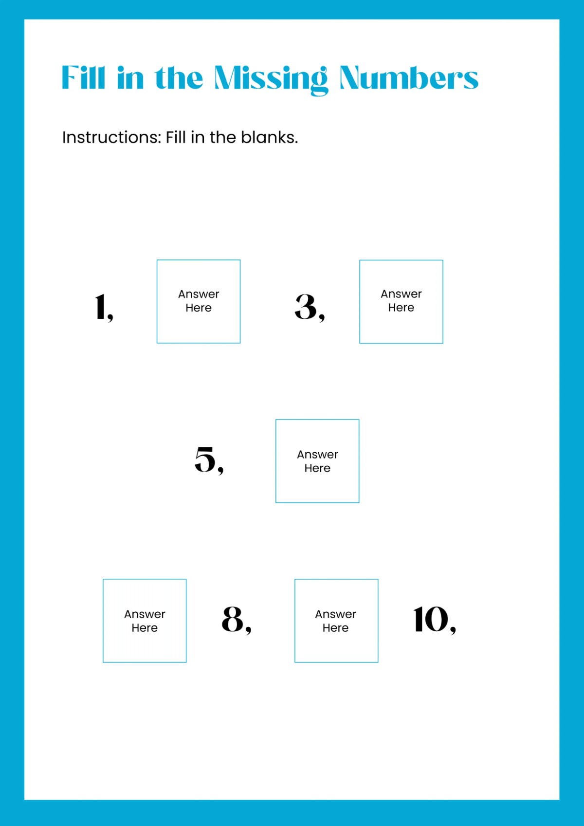 Free Math Practice Workbook Template to Edit Online