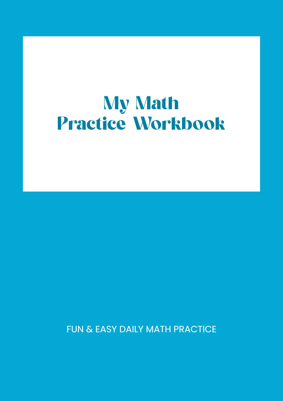 Free Math Practice Workbook Template to Edit Online
