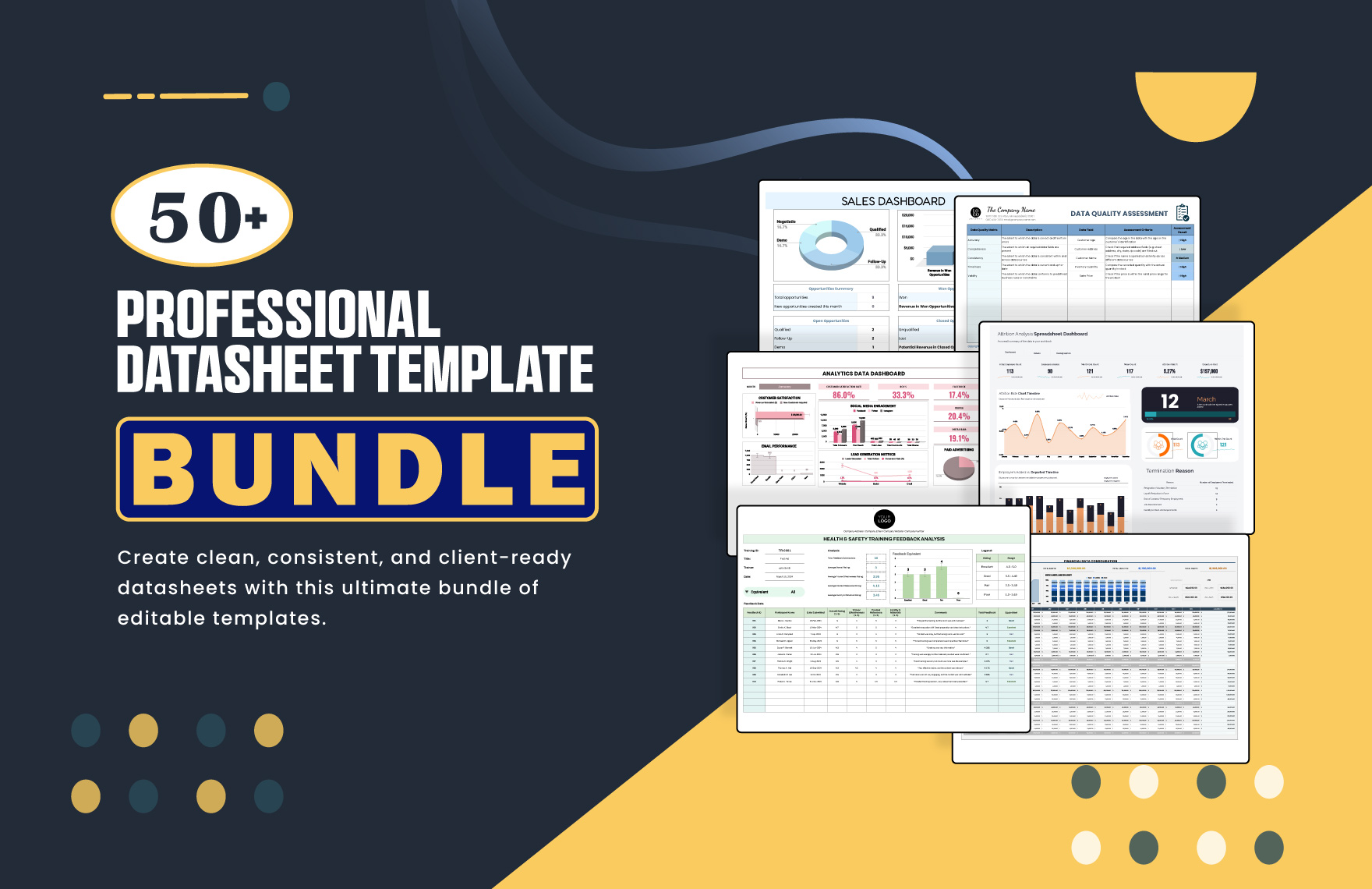 50+ Professional Datasheet Template Bundle in Excel, Google Sheets to Download