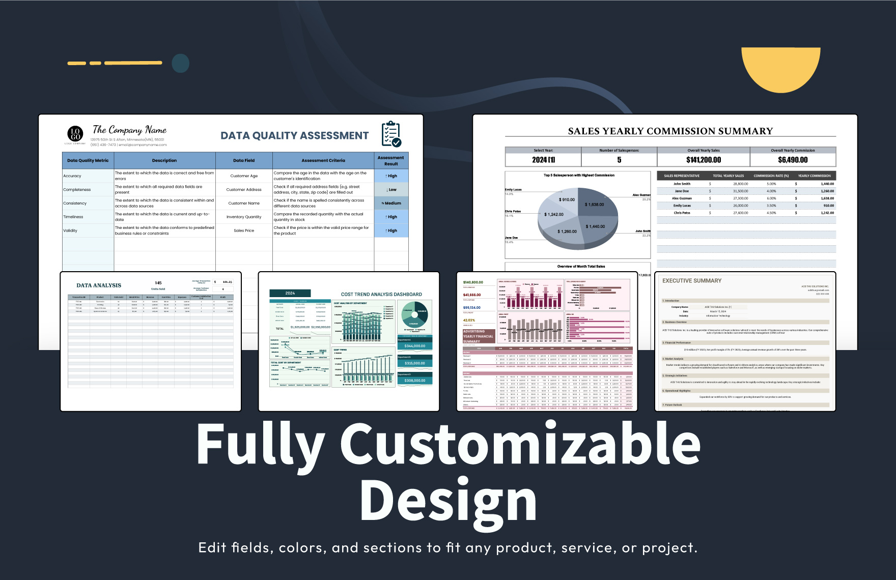50+ Professional Datasheet Template Bundle