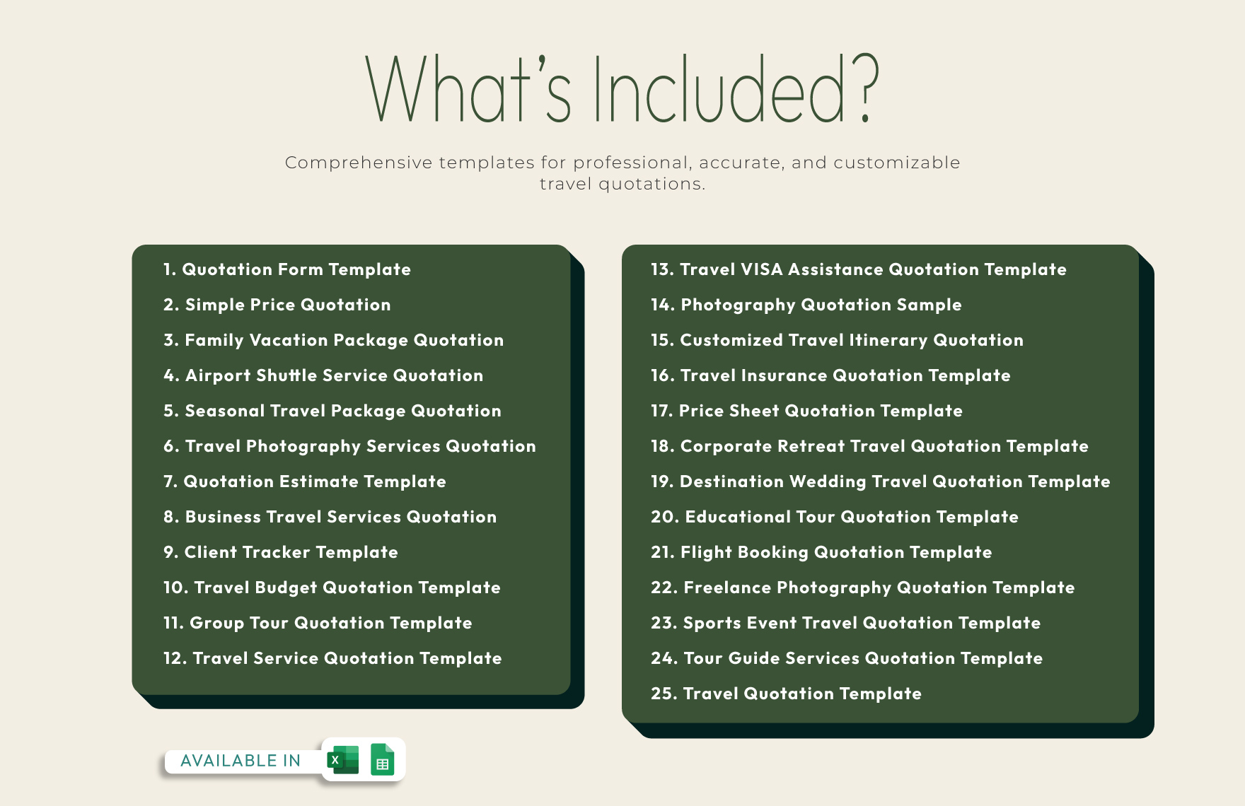 20+ Travel Quotation Master Template Bundle