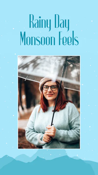 Free Rainy Day Monsoon Instagram Story Template to Edit Online
