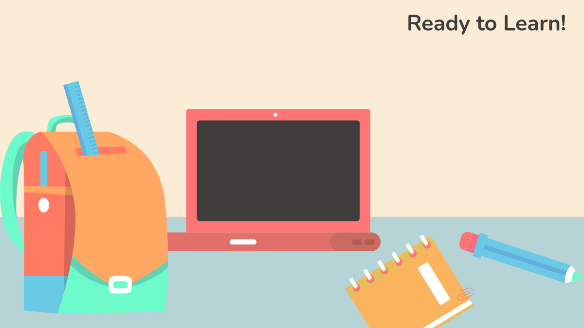 Free Minimalist Back To School Background Template to Edit Online