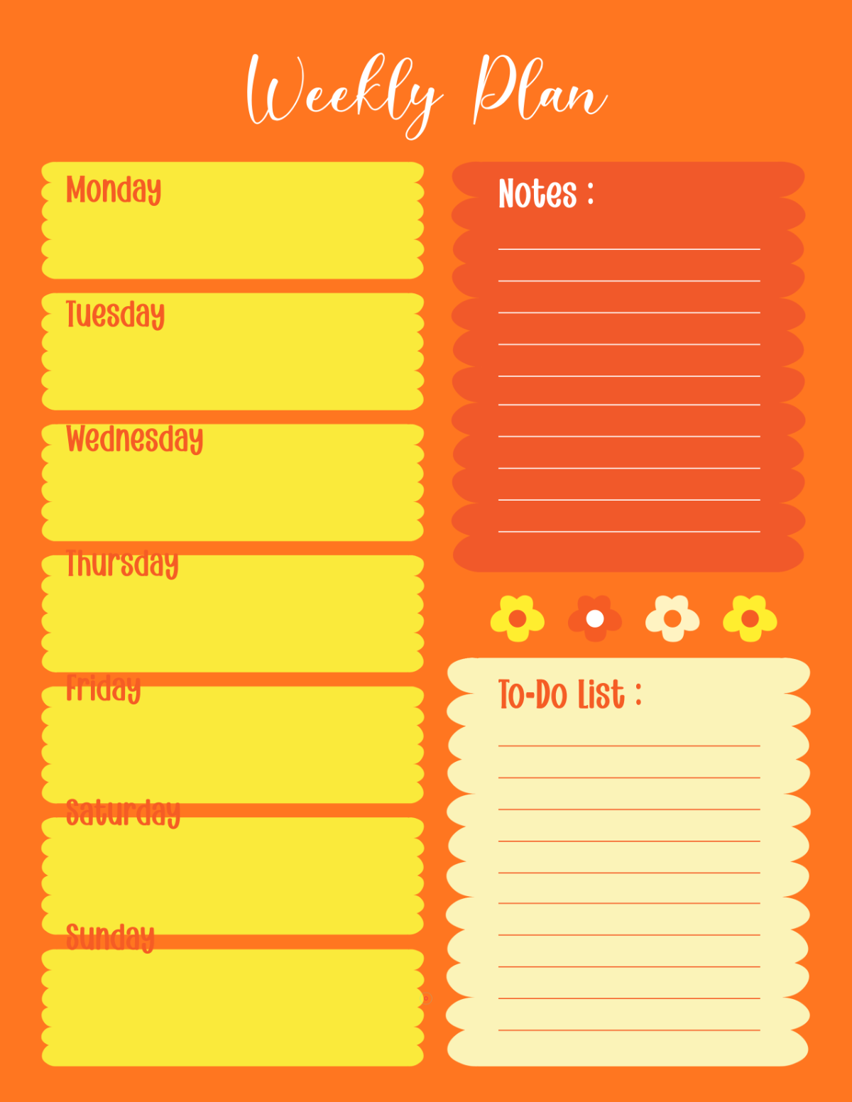Free Weekly Template