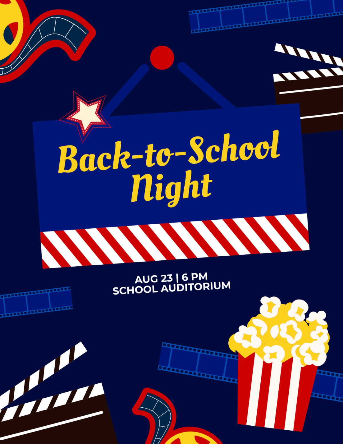 Free Back To School Night Flyer Template to Edit Online