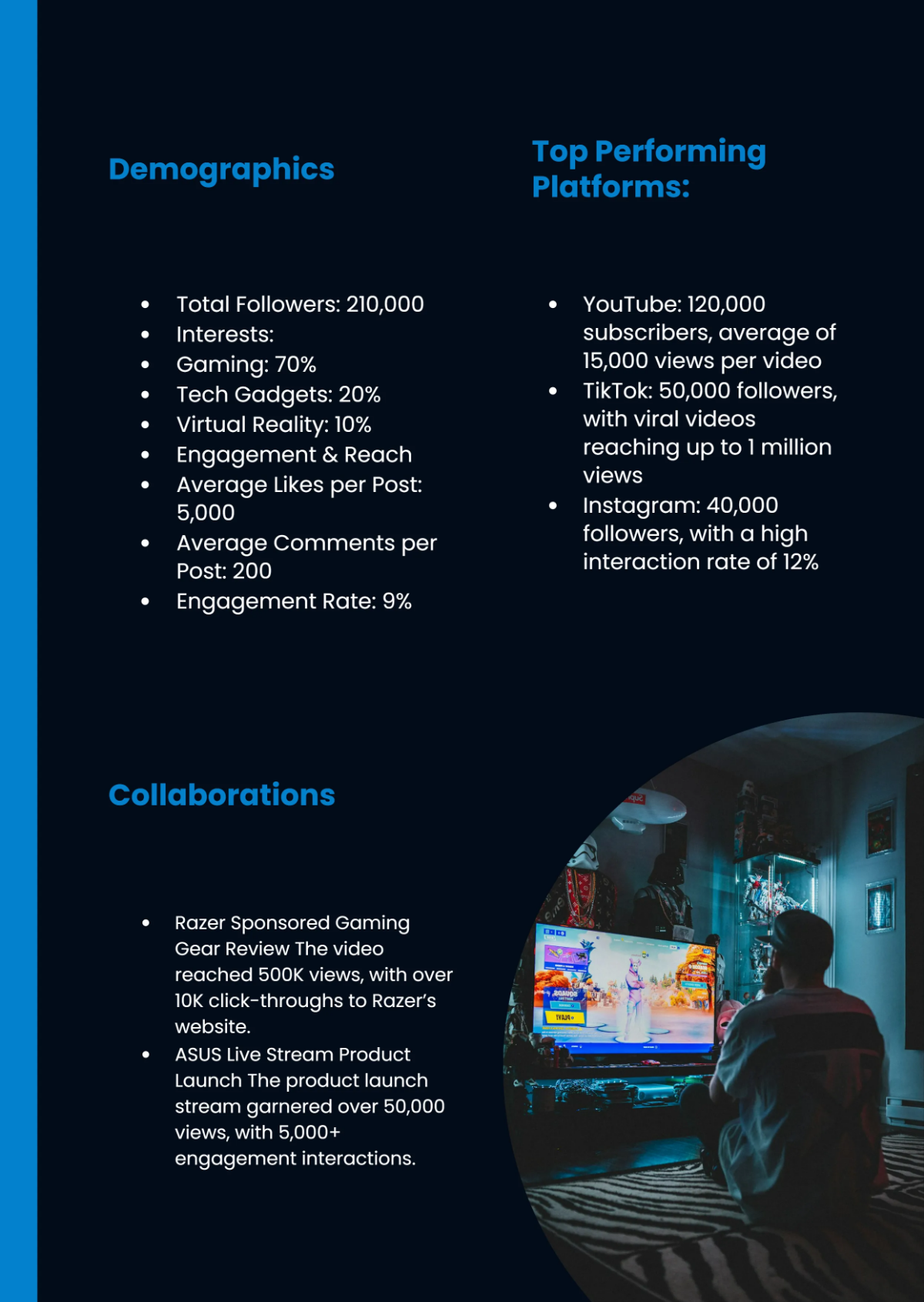 Free Content Creator Media Kit Template to Edit Online