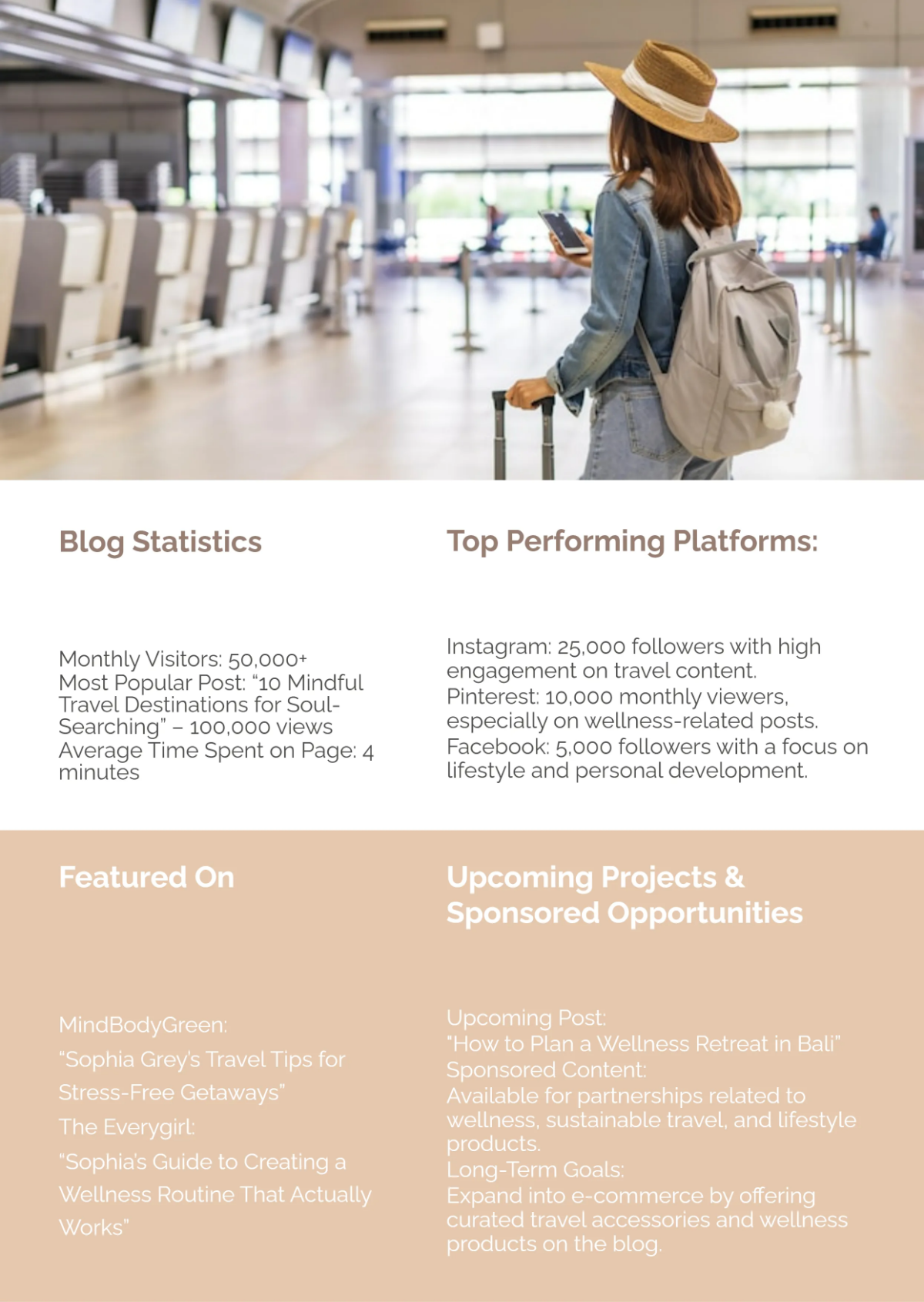 Free Blogger Media Kit Template to Edit Online