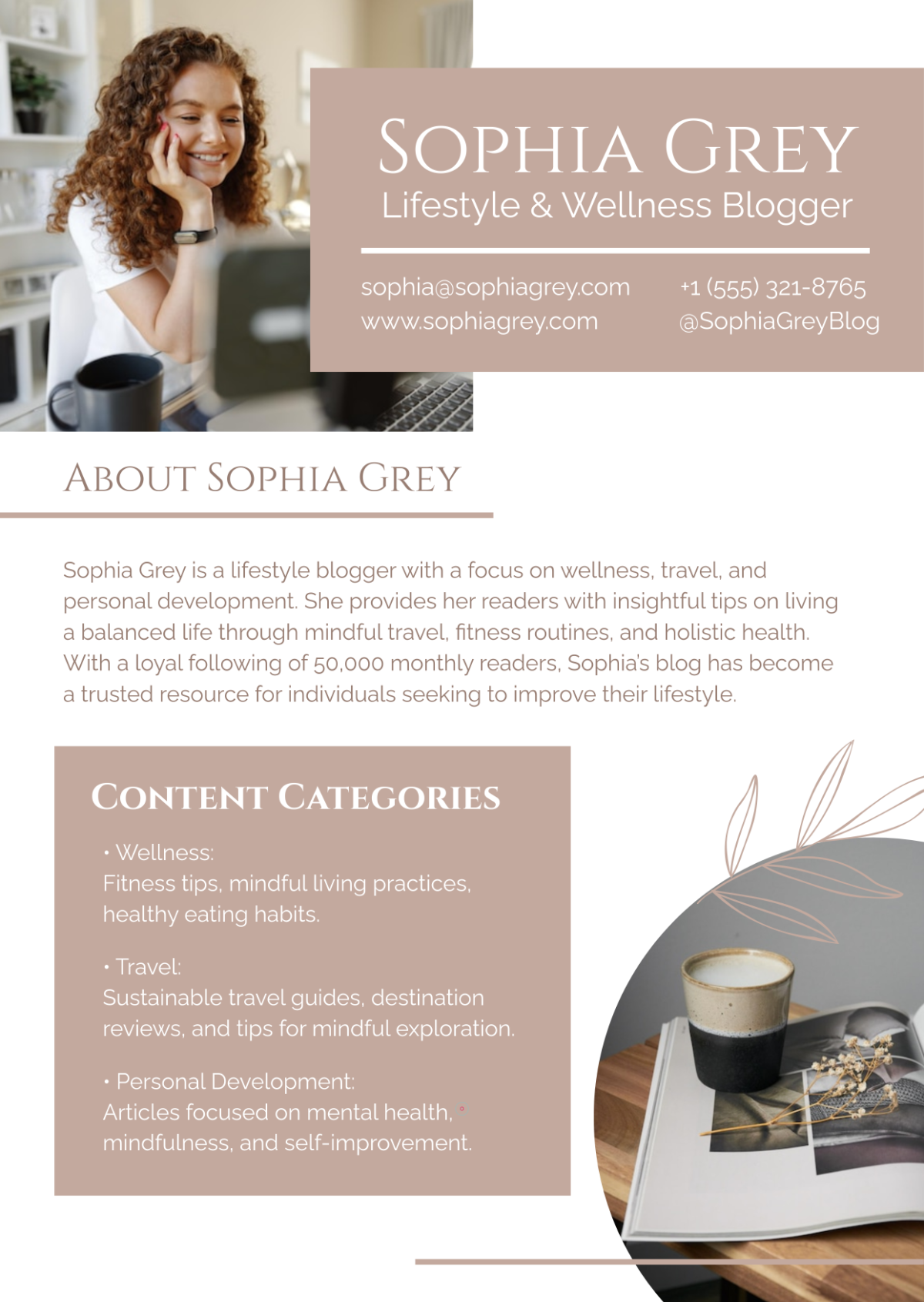 Free Blogger Media Kit Template to Edit Online