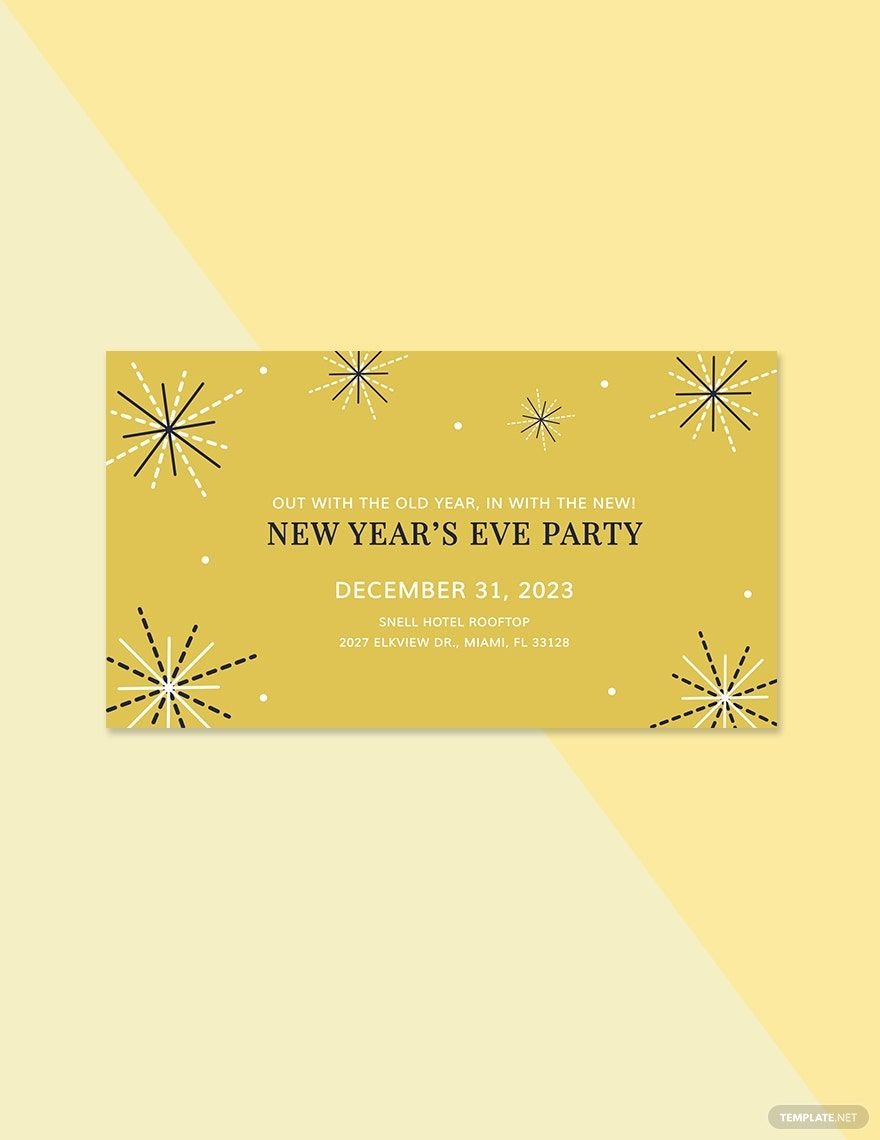Free New Year Facebook Event Cover Template
