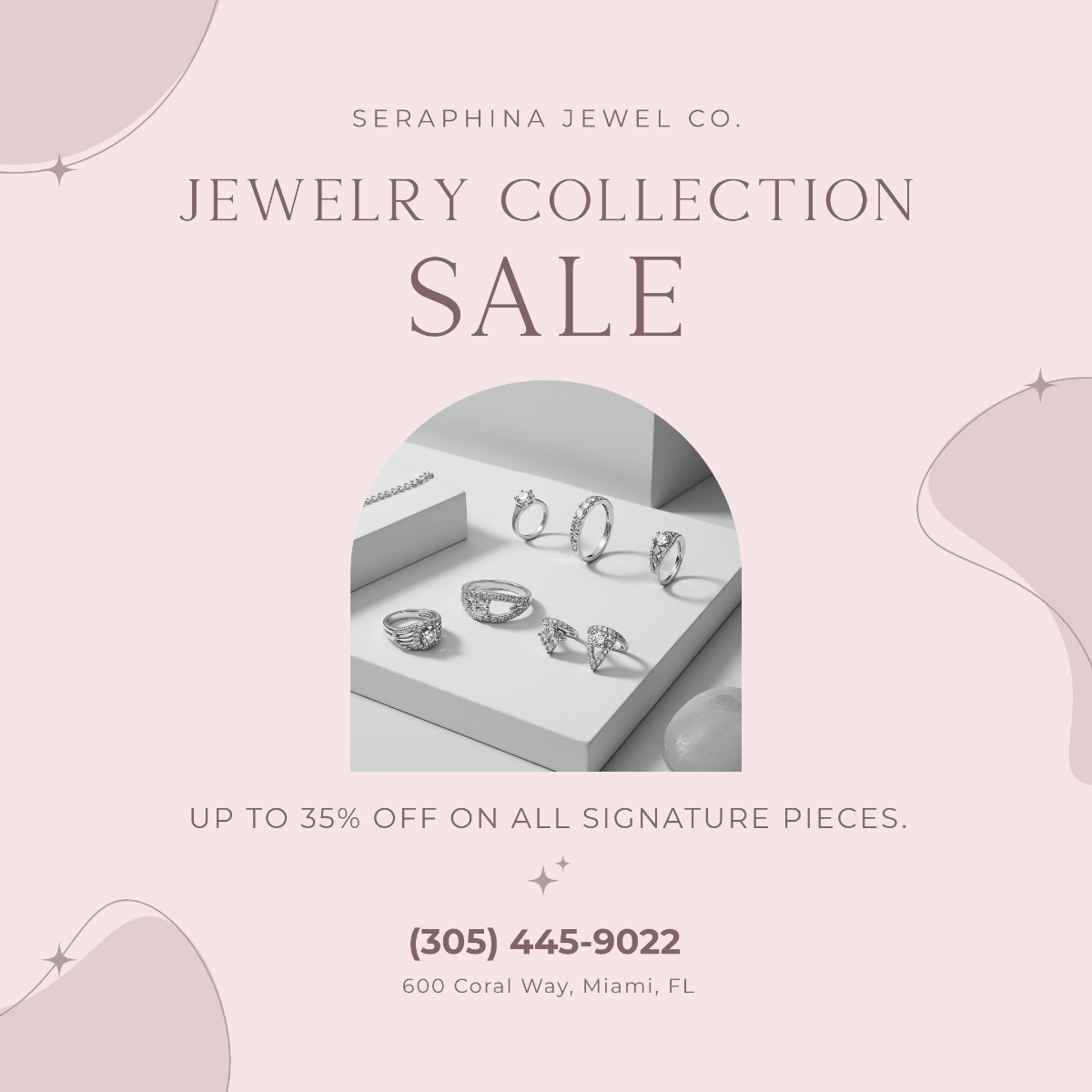Free Jewelry Collection Sale Instagram Post Template to Edit Online