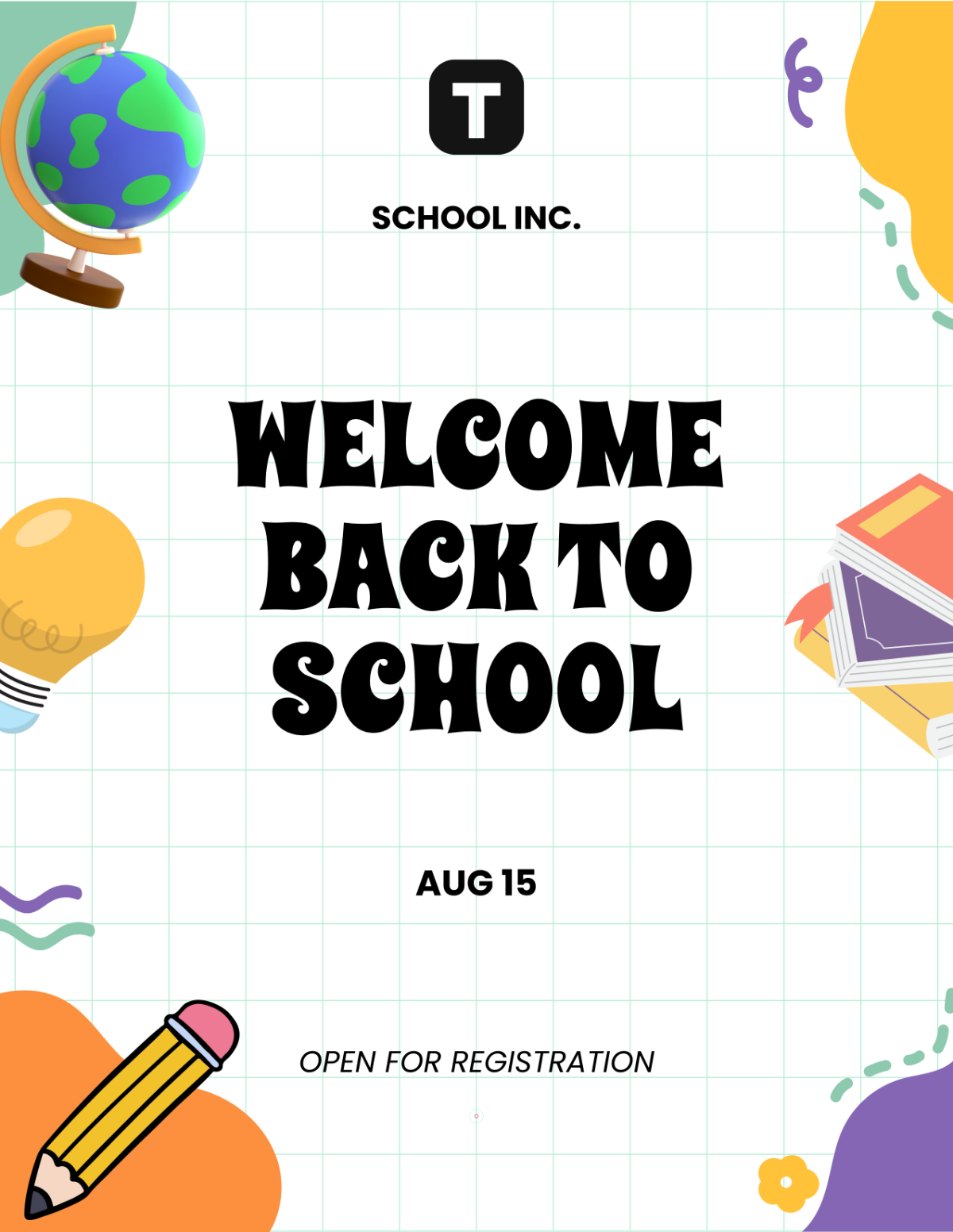 Back To School Flyer Background Template to Download