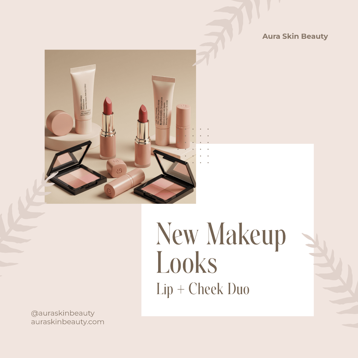 Free Aesthetic Makeup Instagram Post Template to Edit Online