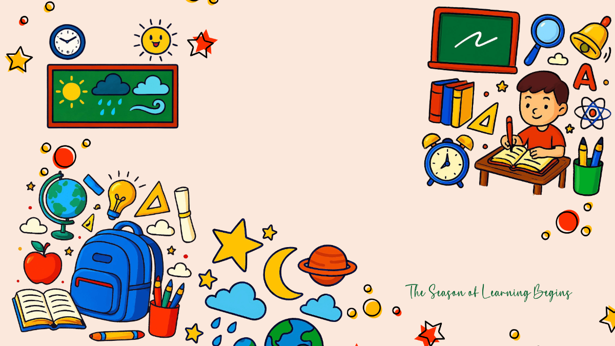 Free Back To School Season Background Template to Edit Online