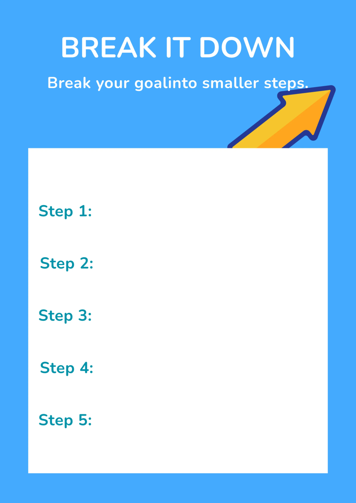 Free Goal Setting Workbook Template to Edit Online