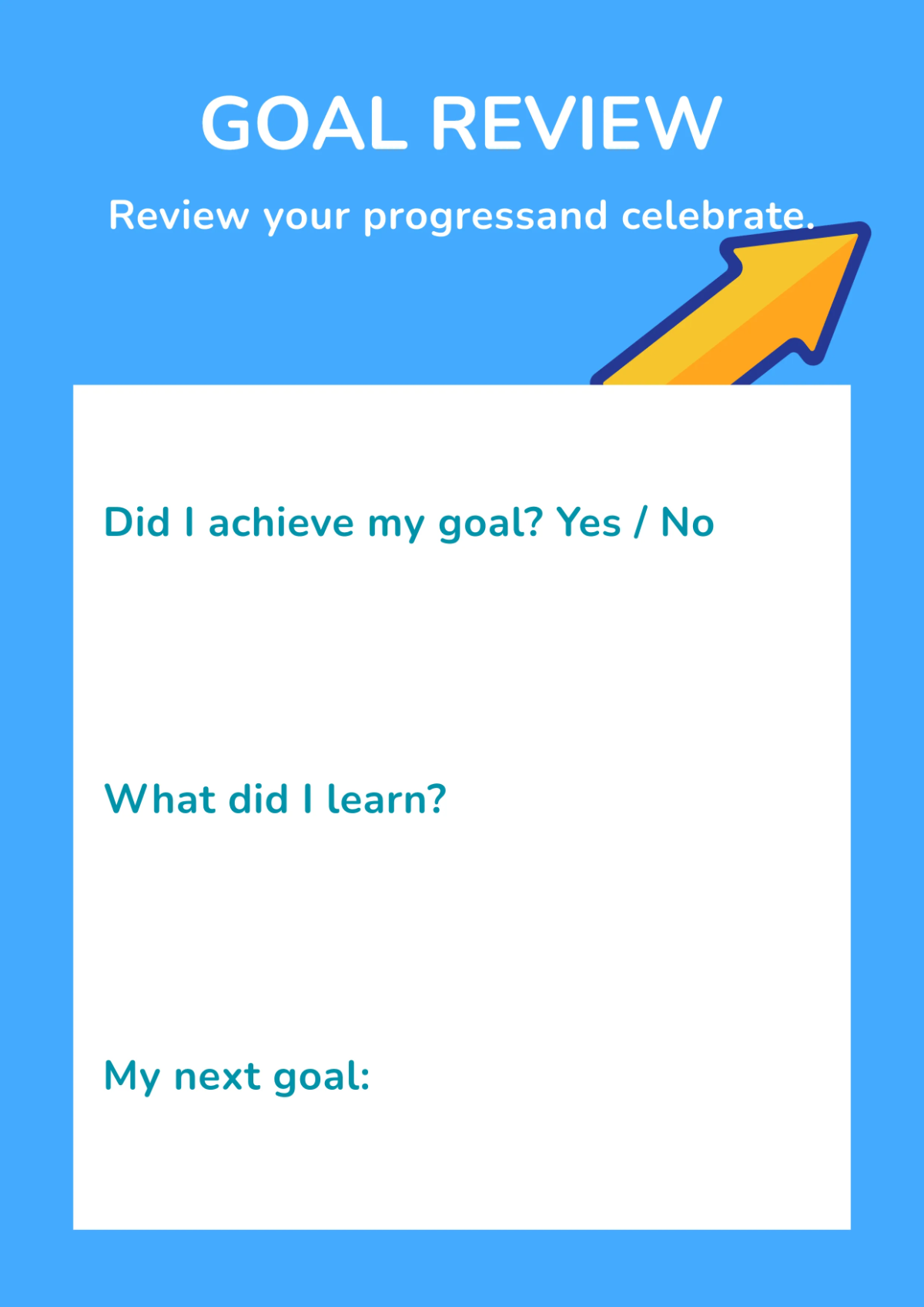 Free Goal Setting Workbook Template to Edit Online