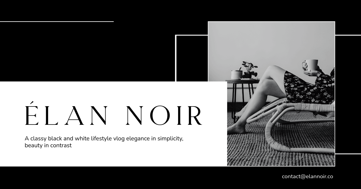 Free Classy Black and White Facebook Post Template