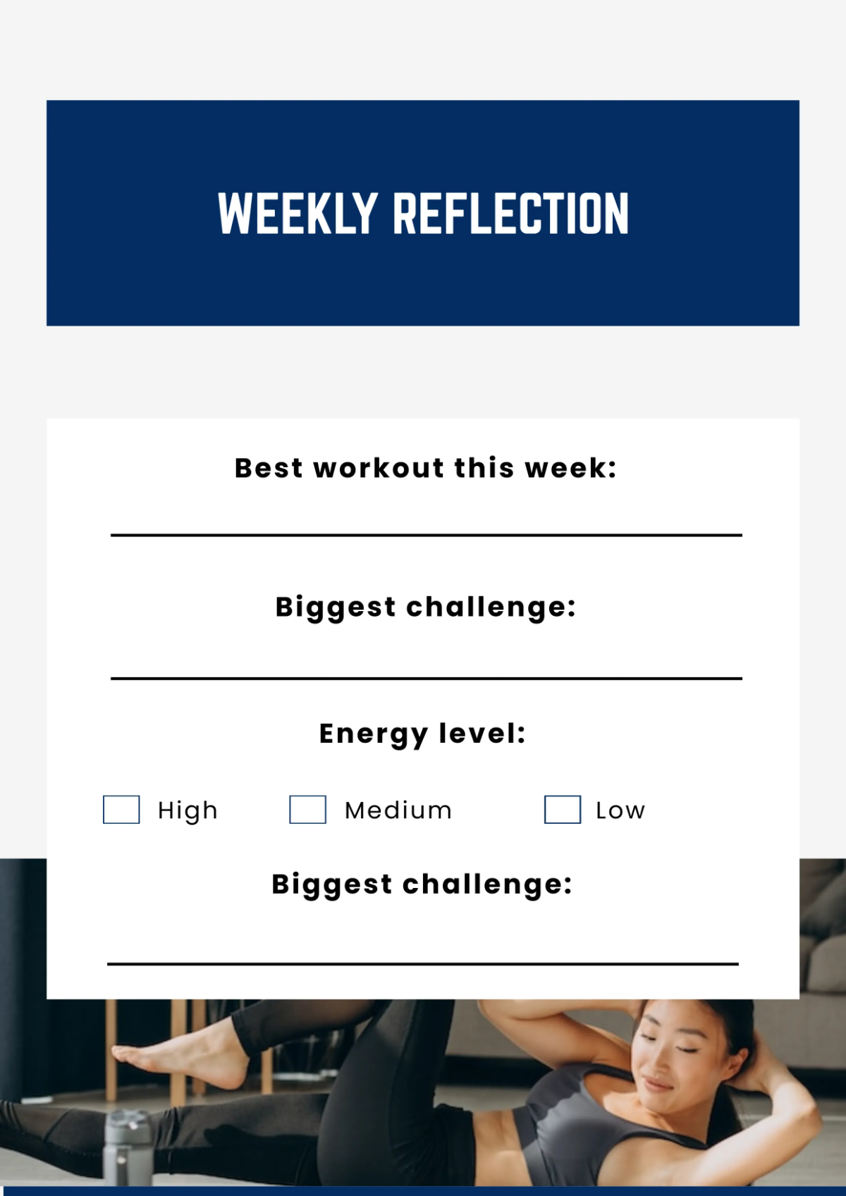Free Fitness Tracker Workbook Template to Edit Online
