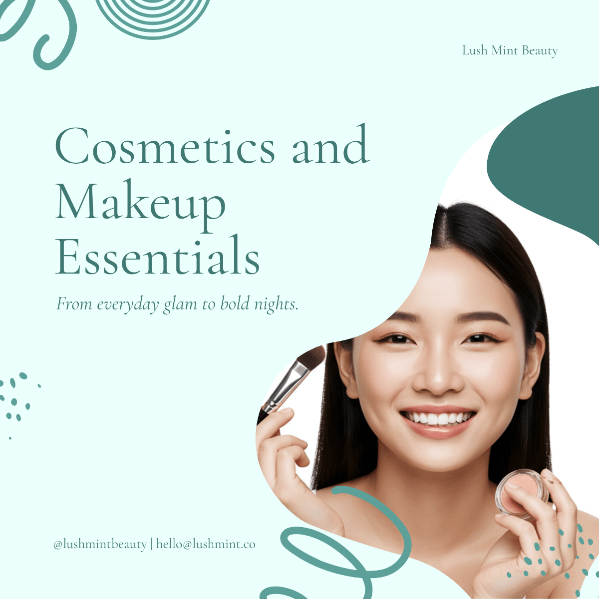 Free Cosmetics and Makeup Instagram Post Template to Edit Online