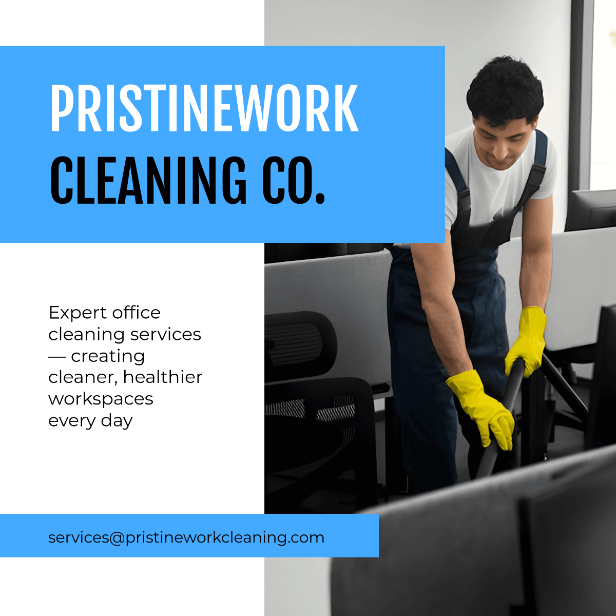 Free Office Cleaning Instagram Post Template to Edit Online